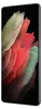 A black Samsung Galaxy S21 Ultra 5G smartphone is shown from a side angle against a black background. The screen displays a colorful, abstract wallpaper. Produktbild-Vorschau