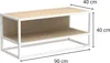 Set di 2 mensole da parete MALYA in legno e metallo bianco Anteprima dell’immagine prodotto 3
