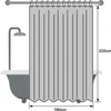 Tenda da doccia lunghezza extra 180x220 cm Impermeabile Anteprima dell’immagine prodotto 6