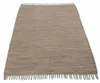 carpetfine Flickenteppich Kelim Chindi Uni Taupe 60x90 cm, Produktbild-Vorschau 3