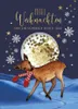 Weihnachtskarte Reh mit Ausschnitt, Schüttelapplikationen, Produktbild-Vorschau 2