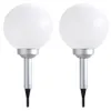 2er Set LED Solarleuchte, Kugel weiß, H 42,5 cm Produktbild-Vorschau 1