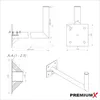 PremiumX 60cm Wandhalter Stahl verzinkt SAT Wand Halterung Produktbild-Vorschau 3