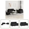The Living Store 3-tlg. Sofagarnitur mit Kissen Schwarz Produktbild-Vorschau 1