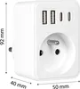 Vayox VA0375 Zásuvkový adaptér 1 přihrádka + 2x USB-A + 2x Náhled obrázku produktu 3