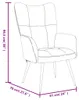 vidaXL Fauteuil de relaxation avec pouf Velours noir Voir les images du produit 7