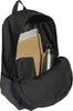 An open black backpack with a notebook, tablet, and water bottle inside. Anteprima dell’immagine prodotto
