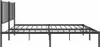 vidaXL Postel s čelem kovová černá 140x200 cm Náhled obrázku produktu 5