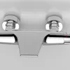 A close-up, studio shot of a chrome shower thermostat against a white background. Produktbild-Vorschau