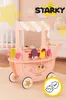 Glacier en bois pour enfants, jouets, trolley sur roues, Voir les images du produit 2