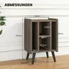 Stojak na gramofon COSTWAY, stojak na płyty winylowe z 4 Podgląd zdjęcia produktu 6