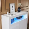 SONNI komoda biela vysoký lesk 108x40x92cm s LED 12 farieb Náhľad obrázku produktu 8