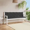 vidaXL Coussins de banc de jardin 2 pcs. noir 180x50x7 cm Voir les images du produit 2