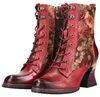 Laura Vita Damen Leder-Schnürstiefelette mit Bobine-Absatz Produktbild-Vorschau 9