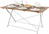 Biergarten Set Klapptisch + 4 Klappstühle Bistroset Stahl Akazienholz 120x60cm Produktbild-Vorschau