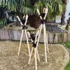 UNUS Gartenfackel Gartenfackeln für draußen aus Holz mit Produktbild-Vorschau 4