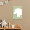 Wanddeko 20x30 cm - Kinder Dino - Triceratops - Grün, Produktbild-Vorschau 2