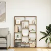 vidaXL Artisan dubová knihovna 102x29x143 cm materiál na Náhled obrázku produktu 3