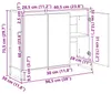 vidaXL Seitenschrank Sonoma 96,5 x 30 x 75 cm Holzwerkstoff Produktbild-Vorschau 8