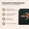 KitchenYeah© Herdabdeckplatte Kolibri - Federn - Schwarz , Produktbild-Vorschau 6