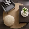 Relaxdays – puf, pletený, výška x průměr 33 x 46 cm, výplň Náhled obrázku produktu 3