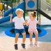 COSTWAY Hangschommel, diameter 100 cm, kinderschommel met Productafbeelding-voorbeeld 2