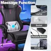 TWOLIIN Ergonomická herní židle s masáží a opěrkou nohou, Náhled obrázku produktu 7