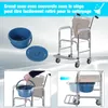 HOMCOM Chaise percée à roulettes - fauteuil roulant percé - Voir les images du produit 6