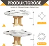 Runder Ausziehbarer Tisch Küchentisch 90-120 cm, 4-8 Produktbild-Vorschau 7