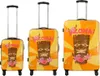 Three suitcases of varying sizes, all with the same Hawaiian tiki mask and 'Aloha!' design, displayed against a white background. Produktbild-Vorschau