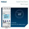A digital time switch with its features highlighted. Produktbild-Vorschau