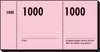 A pink ticket with black text and numbers. Produktbild-Vorschau