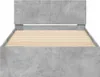 vidaXL Giroletto con testiera grigio cemento 100x200 cm Anteprima dell’immagine prodotto 5