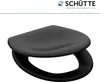 A black toilet seat is shown from a diagonal angle against a white background. Náhled obrázku produktu