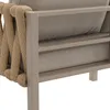 Gartenmöbelset - Beige - Ecksofa & Glastisch - verzinktes Produktbild-Vorschau 12