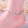 GW anklet serce srebro 925 cyrkonie zestaw biżuteria damska Podgląd zdjęcia produktu 6