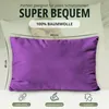 set di 2 copricuscini 100% cotone 40x80 cm Viola Anteprima dell’immagine prodotto 3