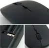 A collage of three close-up images of a black wireless computer mouse. Produktbild-Vorschau