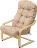 A studio shot of a beige cushion chair. Anteprima dell’immagine prodotto