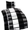 Winter Bettwäsche 135x200 cm Thermofleece Schwarz Grau Produktbild-Vorschau 1