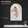 HOMCOM Miroir salle de bain 90 x 60 cm, miroir mural arqué, Voir les images du produit 4