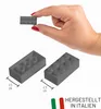 Simba Blox 100 Graue 8er Steine in Dose, Bausteine, Anteprima dell’immagine prodotto 3
