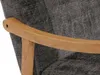 Fotel bujany HWC-K10, leżanka, drewno   tkanina/tkanina Podgląd zdjęcia produktu 6