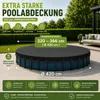 Poolabdeckplane rund schwarz – 200 g/m² Solar Poolabdeckung Produktbild-Vorschau 2