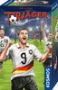 The image shows the packaging of a soccer-themed board game called Torjäger. The front of the box features an illustration of excited soccer players celebrating a goal, with a soccer ball in motion. Podgląd zdjęcia produktu
