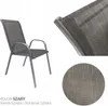 Krzesło ogrodowe MAJORKA 55 x 65 x 90 cm szare Podgląd zdjęcia produktu 2