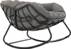 Schaukelstuhl Cozy Stone Aluminium Olefin Schwarz Grau Produktbild-Vorschau 5