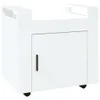 Carrello da ufficio vidaXL, bianco lucido, 60x45x60 cm, Anteprima dell’immagine prodotto 1