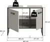 Bagno wastafel 2 deuren lichtgrijs, crèmekleurig. Anteprima dell’immagine prodotto 4