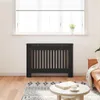 vidaXL Heizkörperverkleidung Schwarz 112x19x81,5 cm Produktbild-Vorschau 3